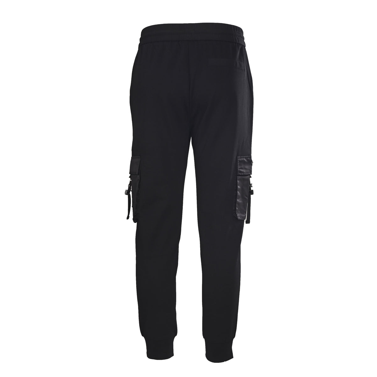 PRADA Black Tapered Cargo Joggers with Buckle Pockets
