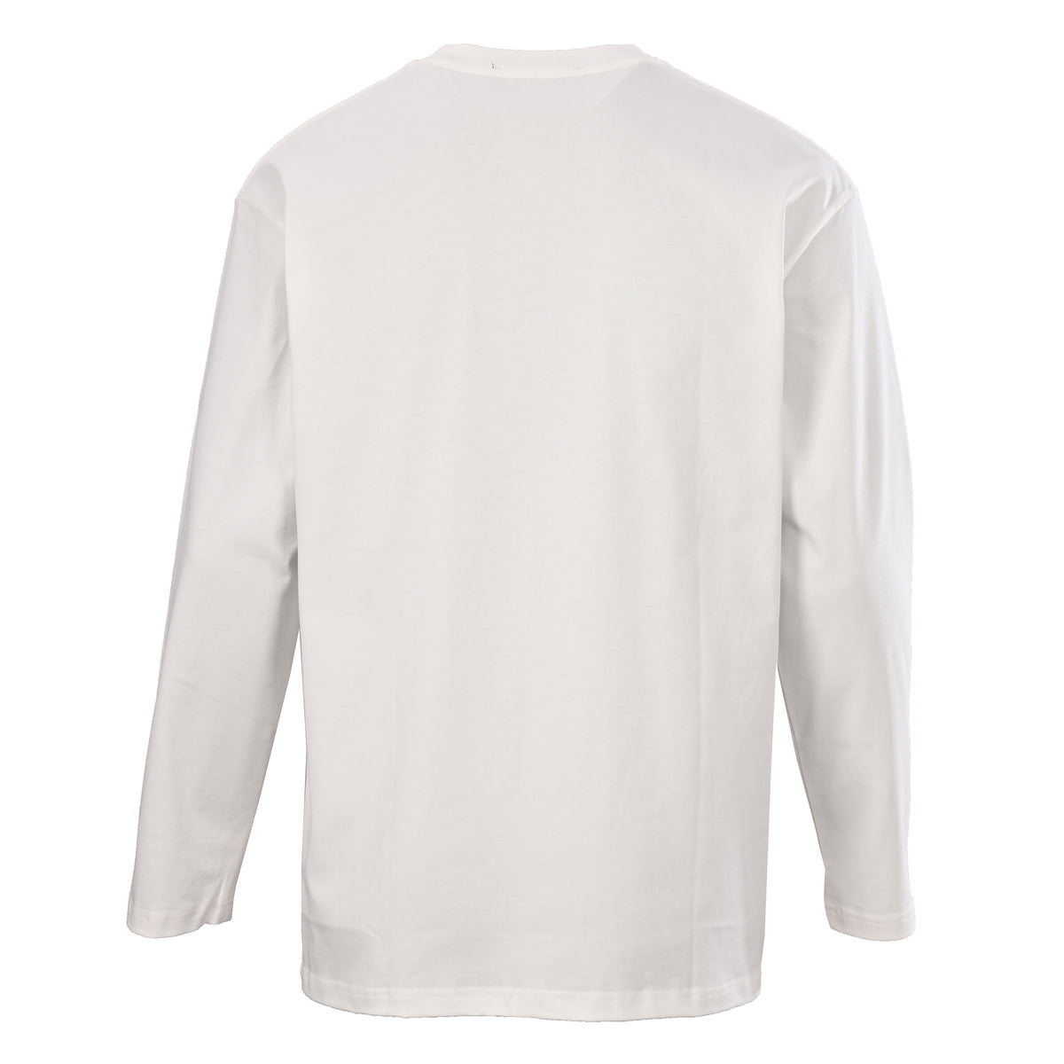 Prada Sorona-Blend Long Sleeve T-Shirt with Triangle Logo at Neckline