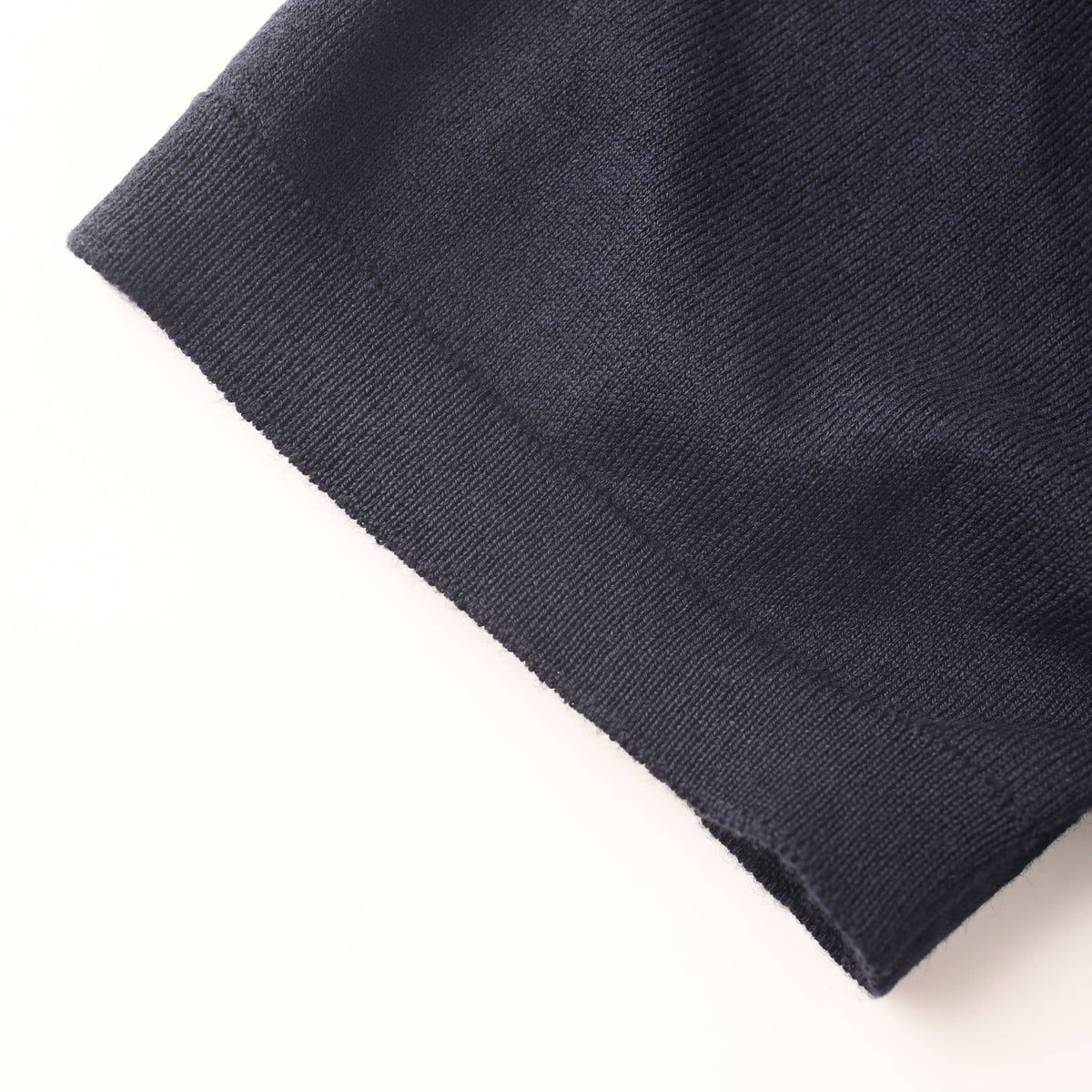 Prada Triangle Embroidery Wool Zip-Neck Short-Sleeve Polo Shirt