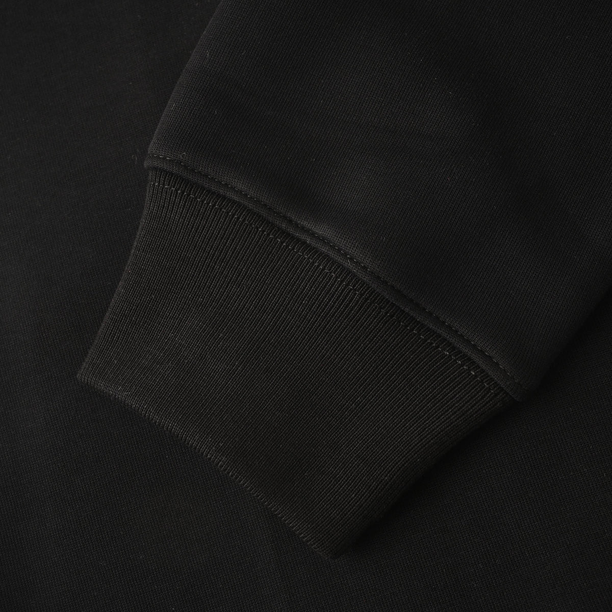 Prada Triangle Logo Cotton Crewneck Sweatshirt with Nylon Panels