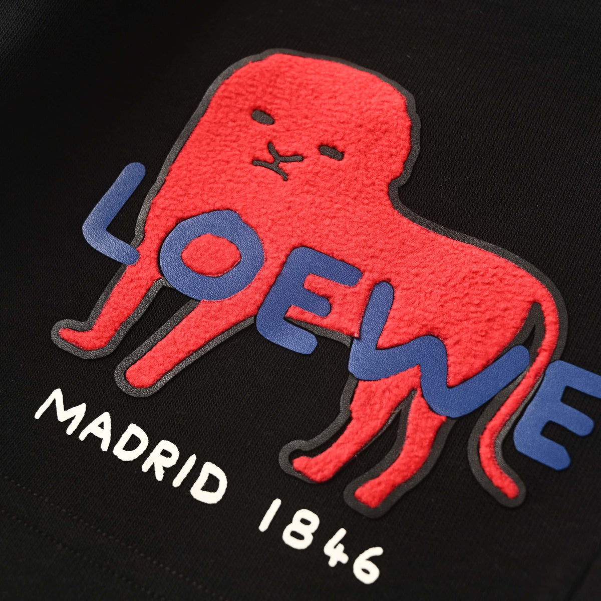 124_Loewe_罗意威 周年限定狮子植绒贴布短裤
