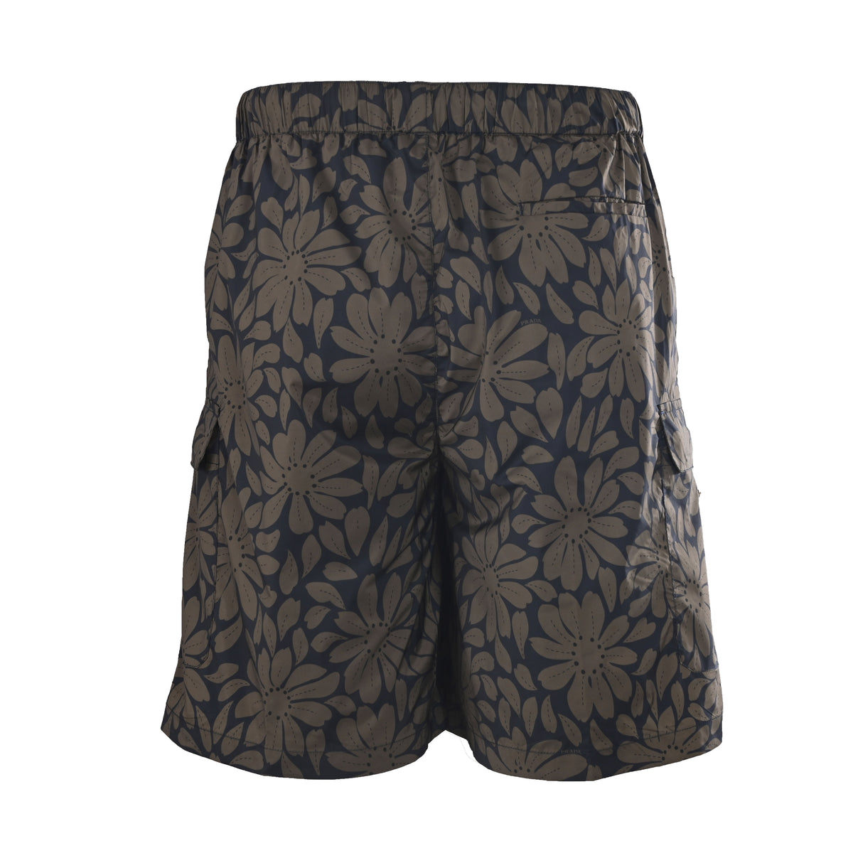 Prada Floral Digital-Print Nylon Shorts
