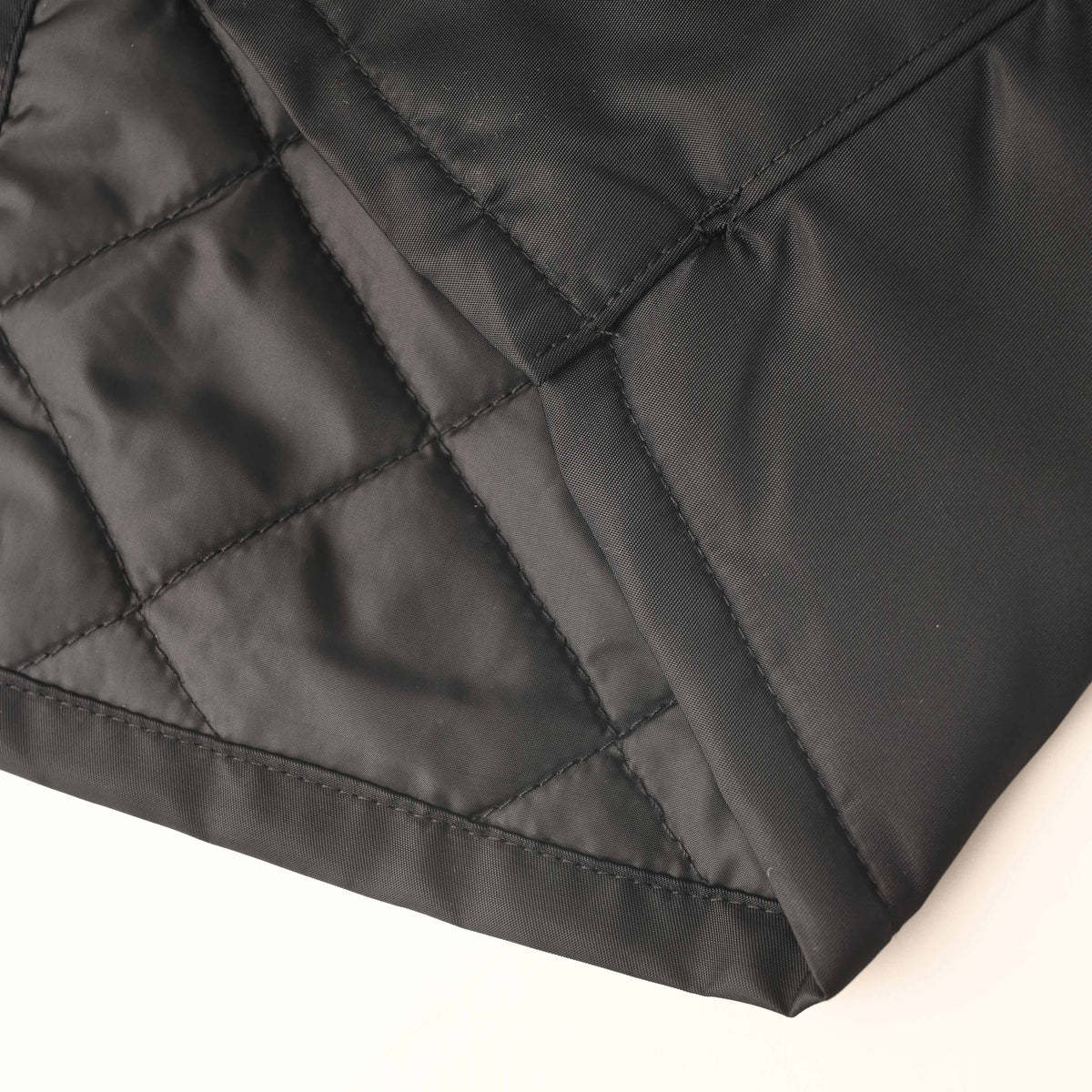 Prada Recycled Nylon Padded Jacket with Triangle Logo & Turn-Down Collar