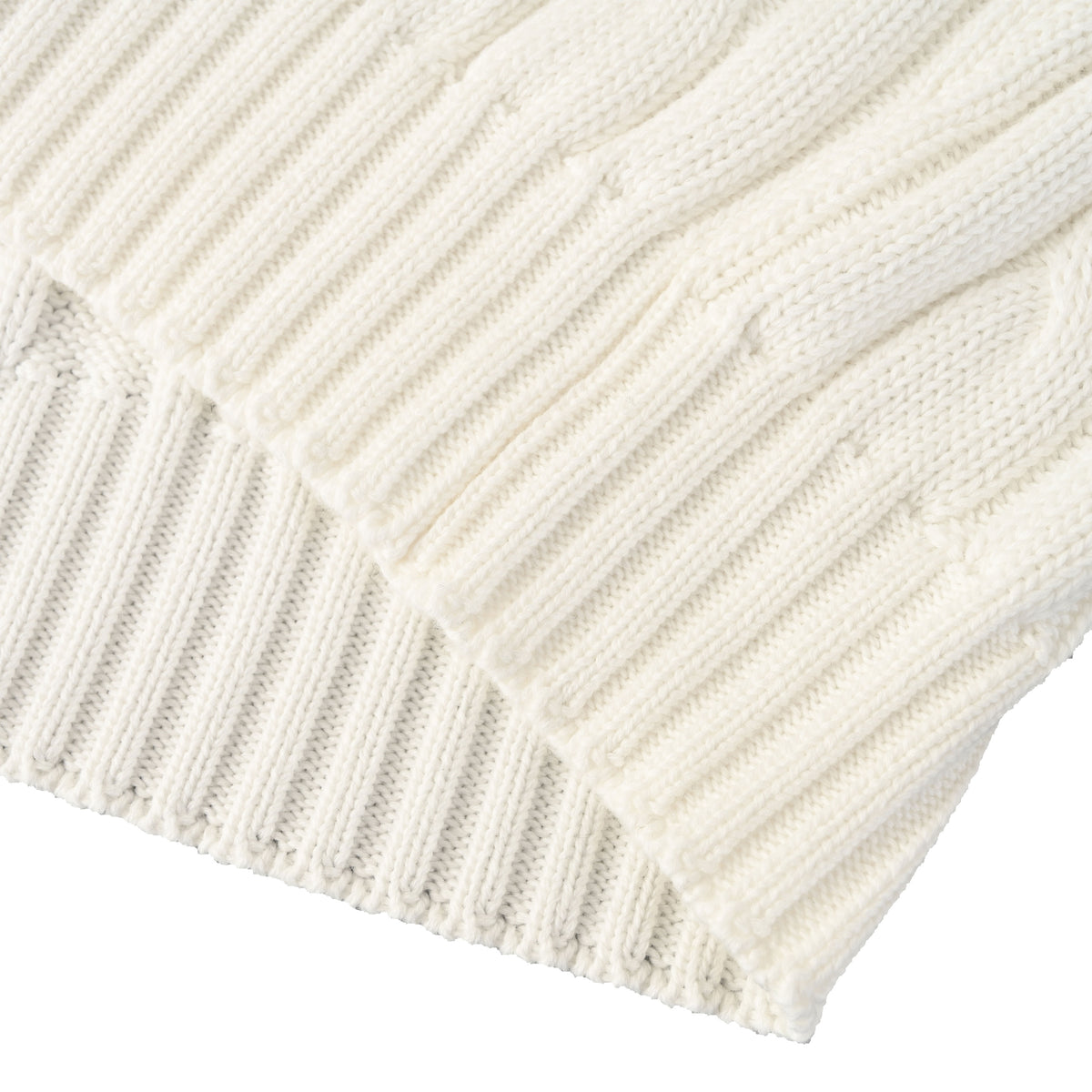 Prada Resort Logo Cable-Knit Crewneck Sweater