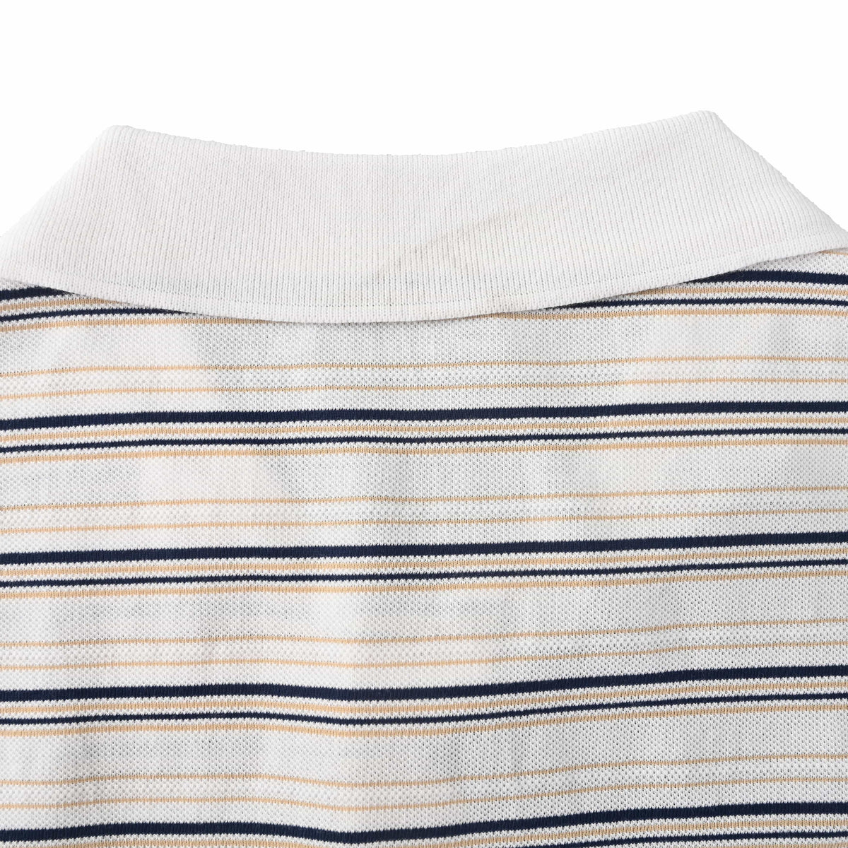 Prada Black & White Striped Cotton Pique Polo Shirt | Relaxed Fit