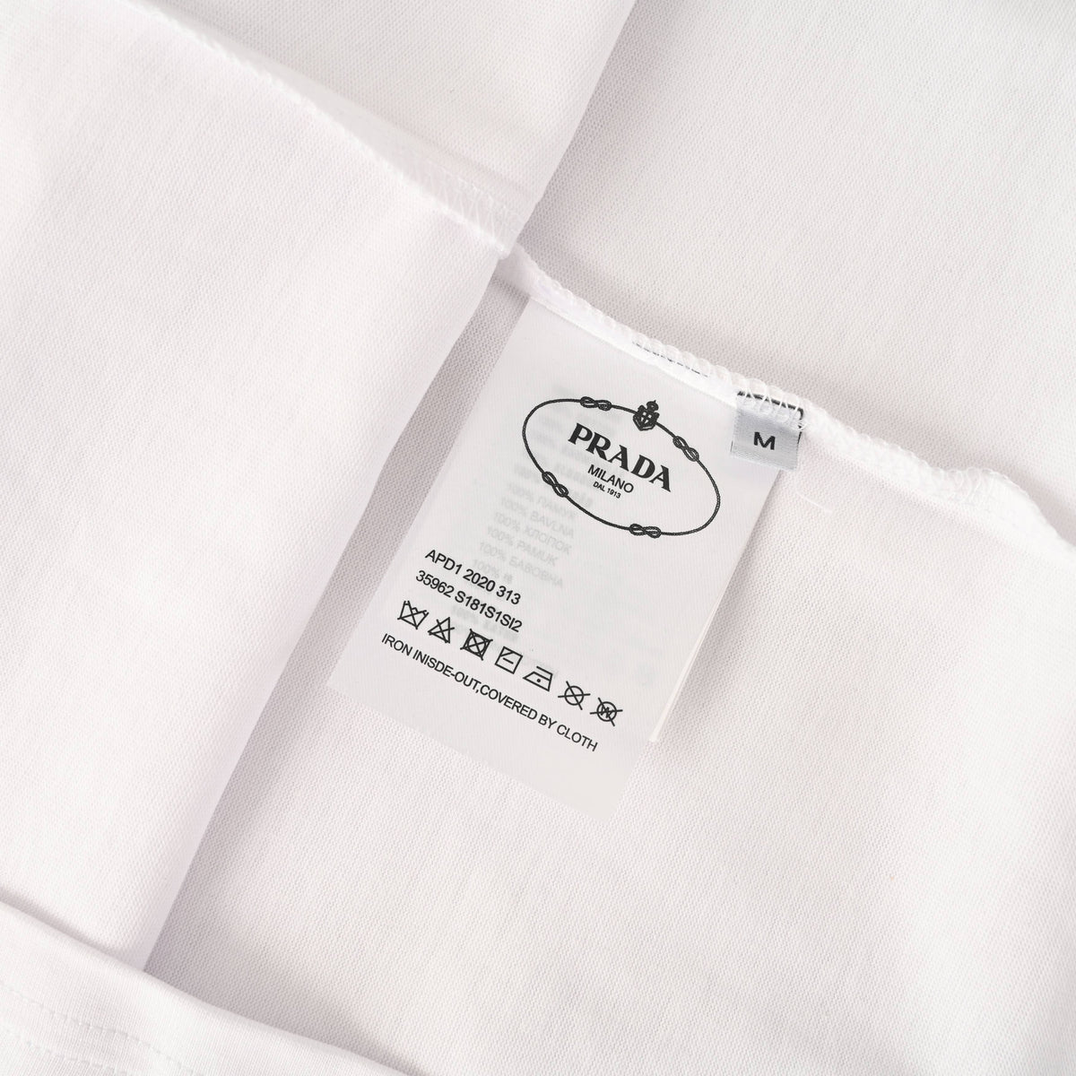 Prada Unisex Cotton Jersey Short Sleeve T-Shirt with Letter Logo