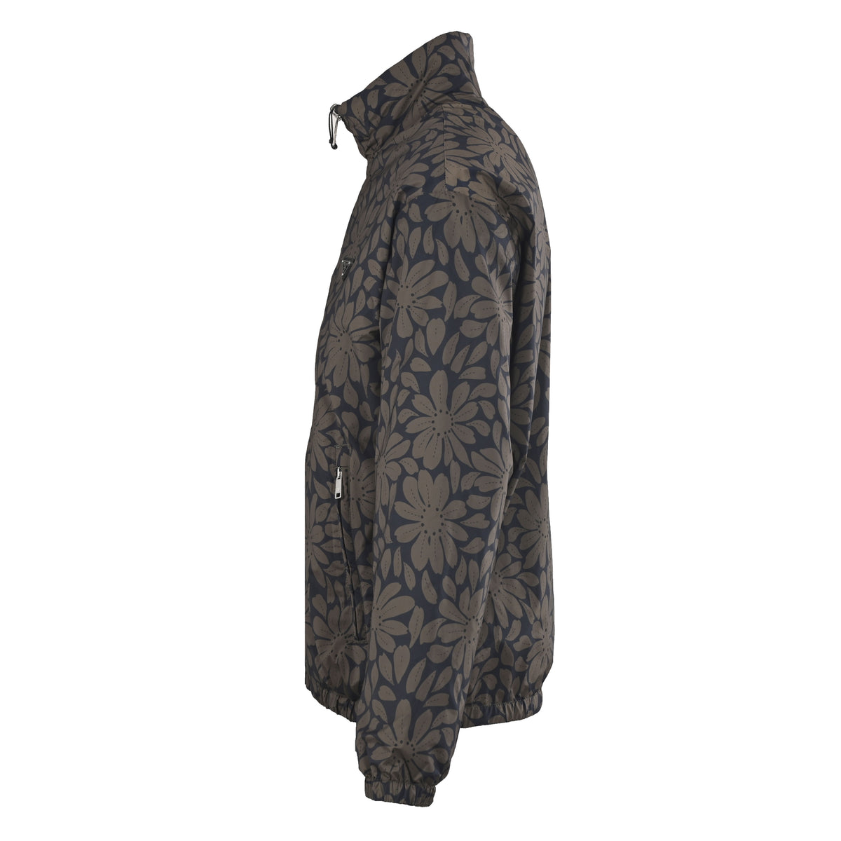 PRADA Reversible Floral-Print Nylon Stand-Collar Jacket