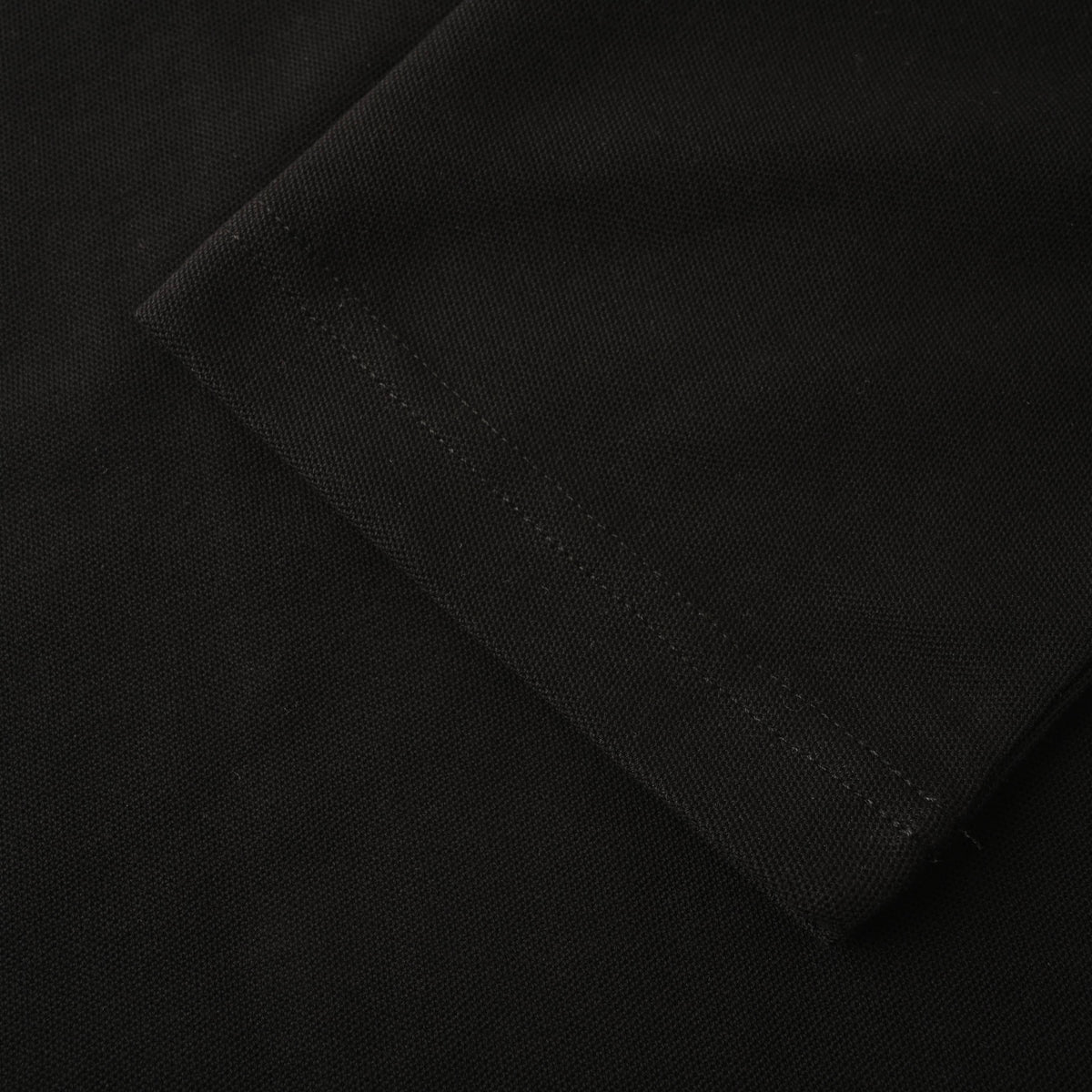 Prada Triangle Logo Half-Zip Long Sleeve Cotton Pique T-Shirt