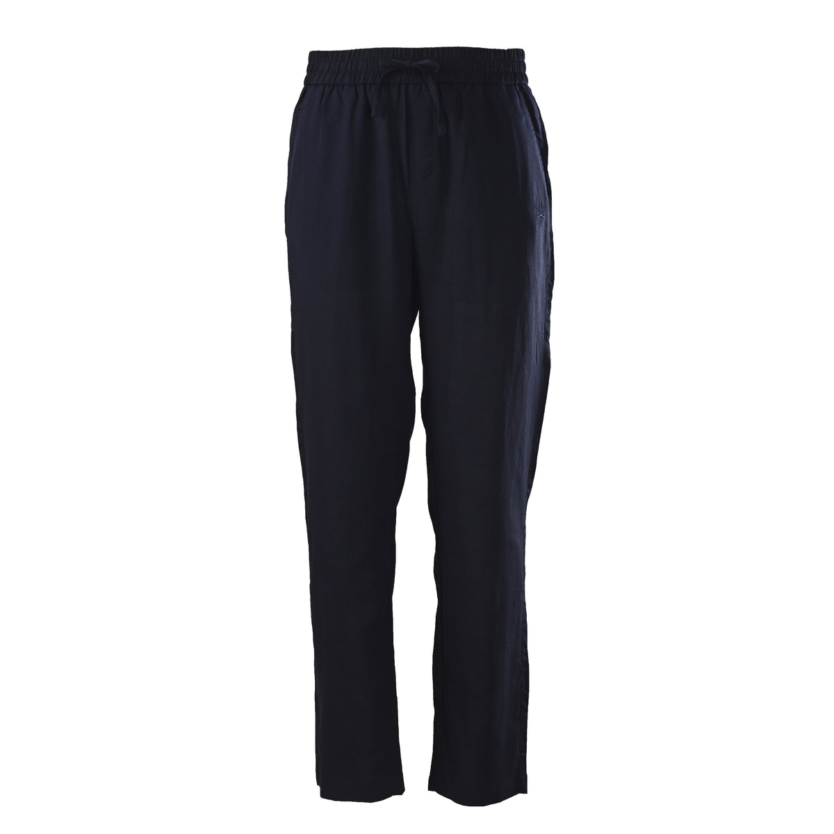 Prada Men's Triangle Plaque Linen Casual Trousers