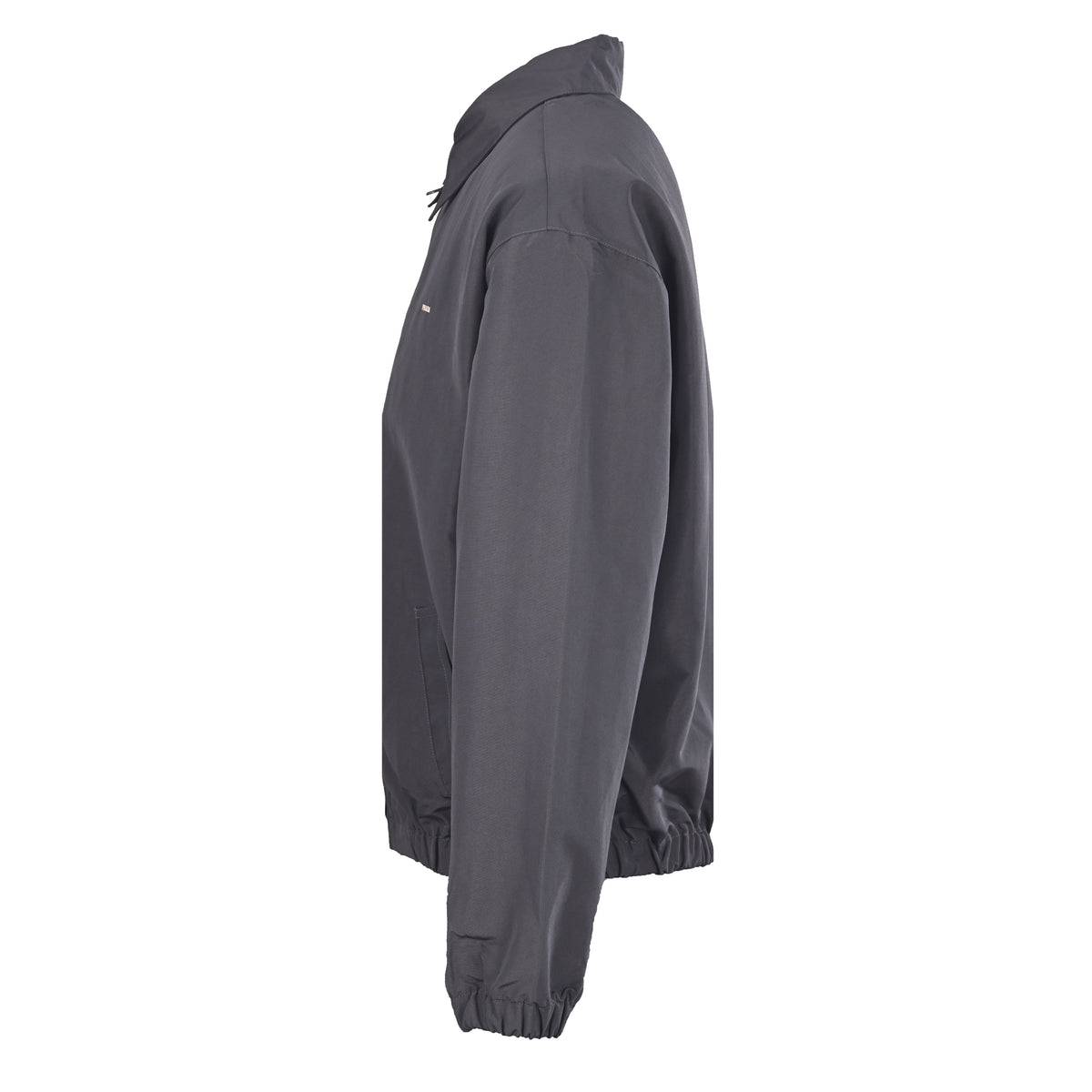 Prada Embroidered Logo Cotton Zip-Up Jacket with Shirt Collar