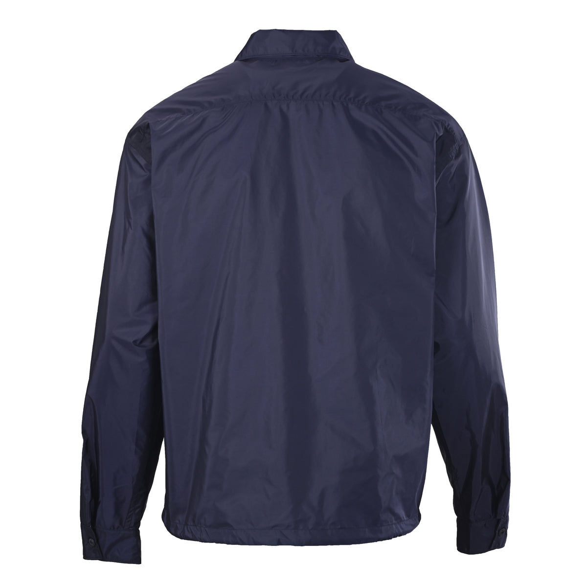 Prada Triangle Logo Nylon Collared Jacket with Drawstring Hem