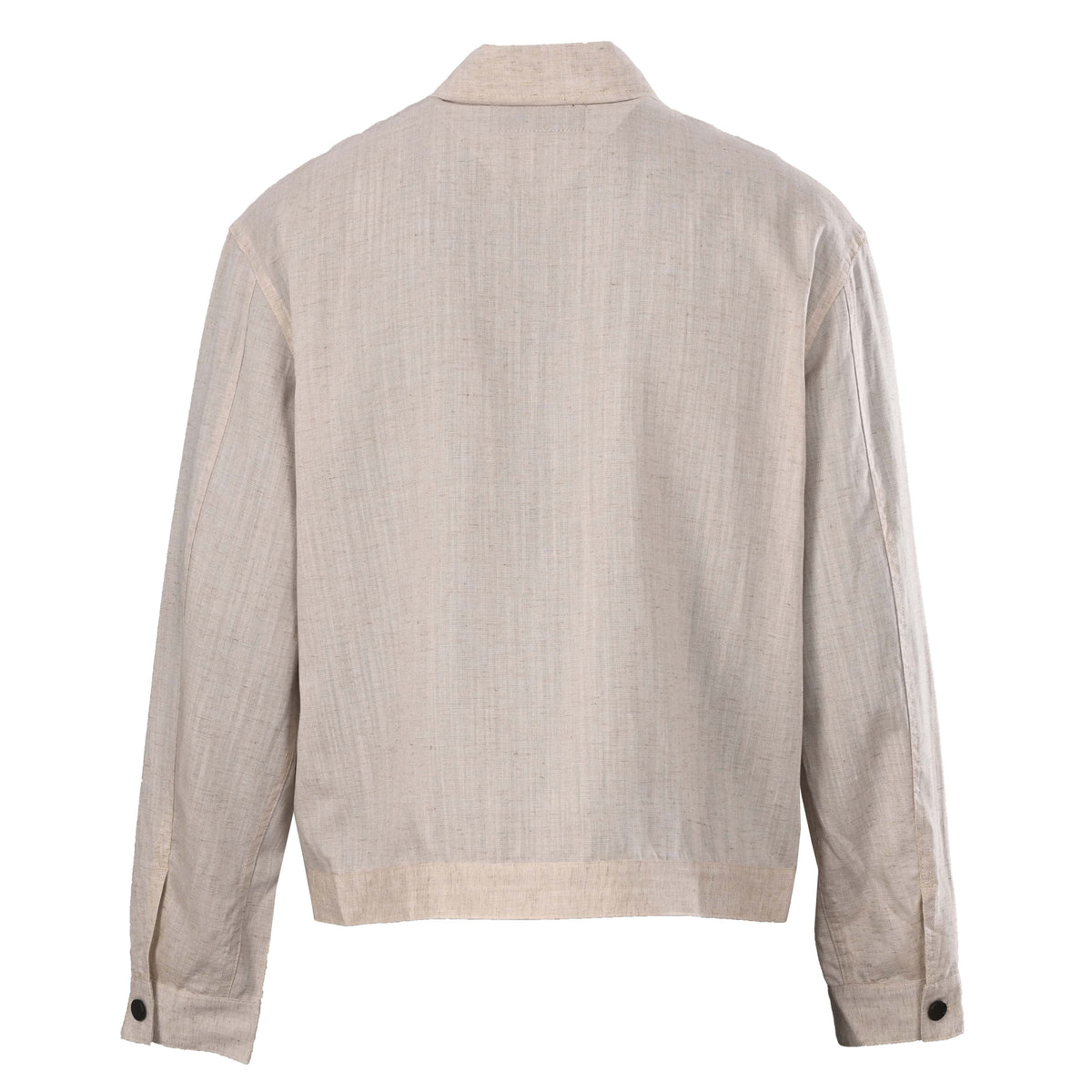 Prada Cotton-Linen Chambray Jacket with Triangle Logo