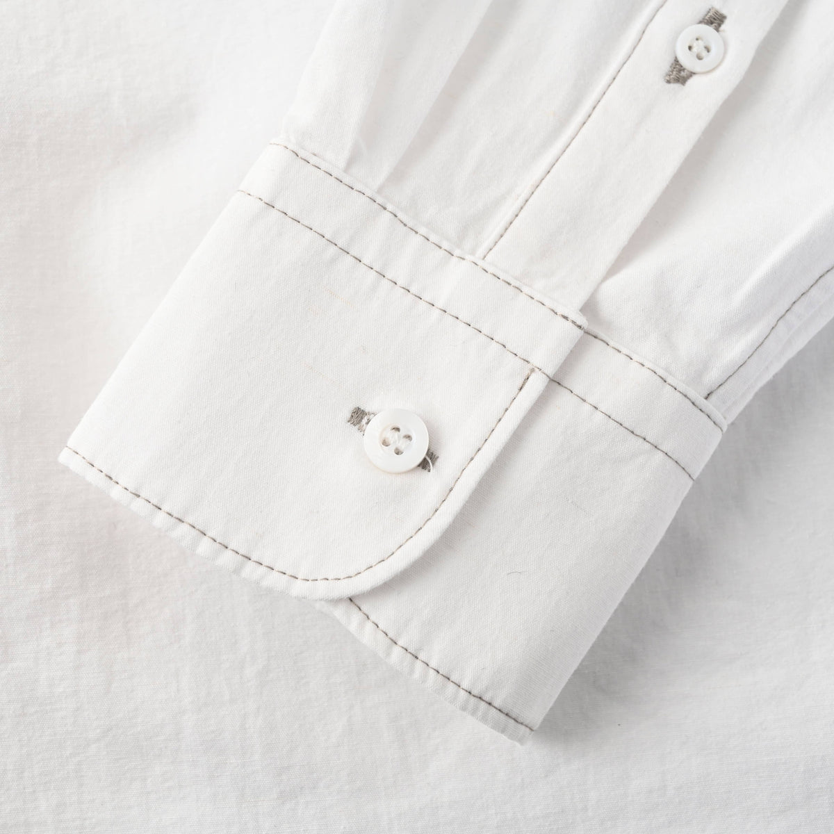 Prada Lettering Detail Chambray Long-Sleeve Shirt
