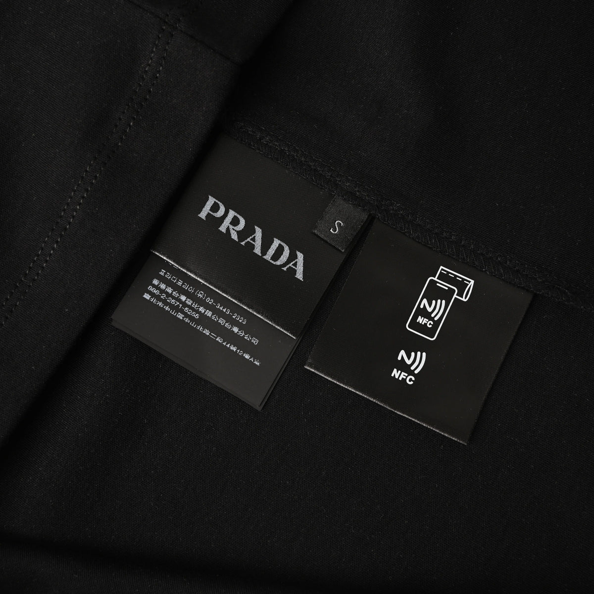 PRADA Triangle Logo Cotton Short-Sleeve T-Shirt
