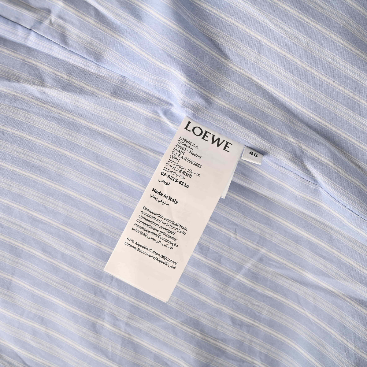 101_LOEWE罗意威 半绣花撞色条纹内衬夹克外套