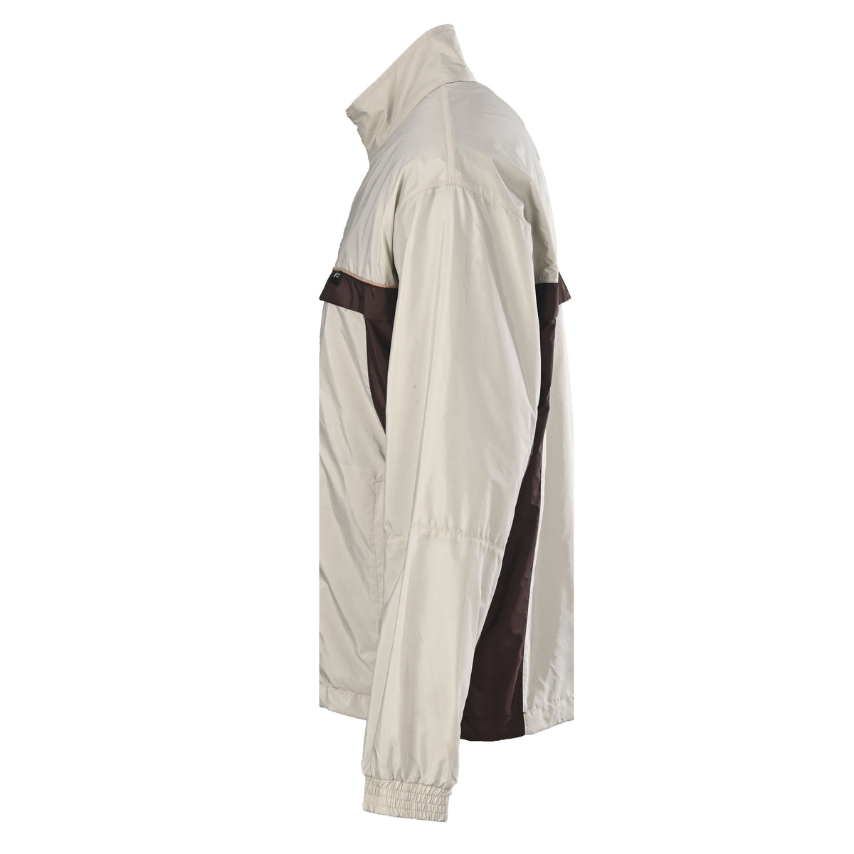 Prada Colorblock Recycled Nylon Stand-Collar Jacket with Drawcord Hem