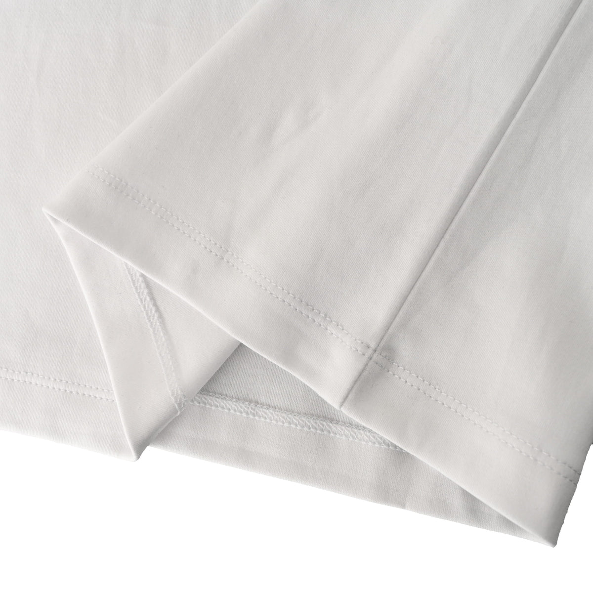 PRADA Triangle Logo Cotton Crew Neck T-Shirt - White