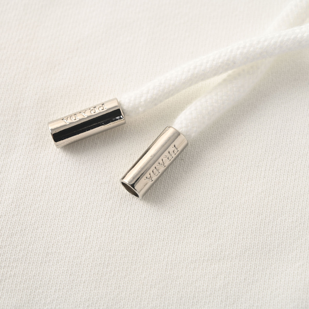 Prada Unisex Heavyweight Terry Hoodie with Raised Embroidery