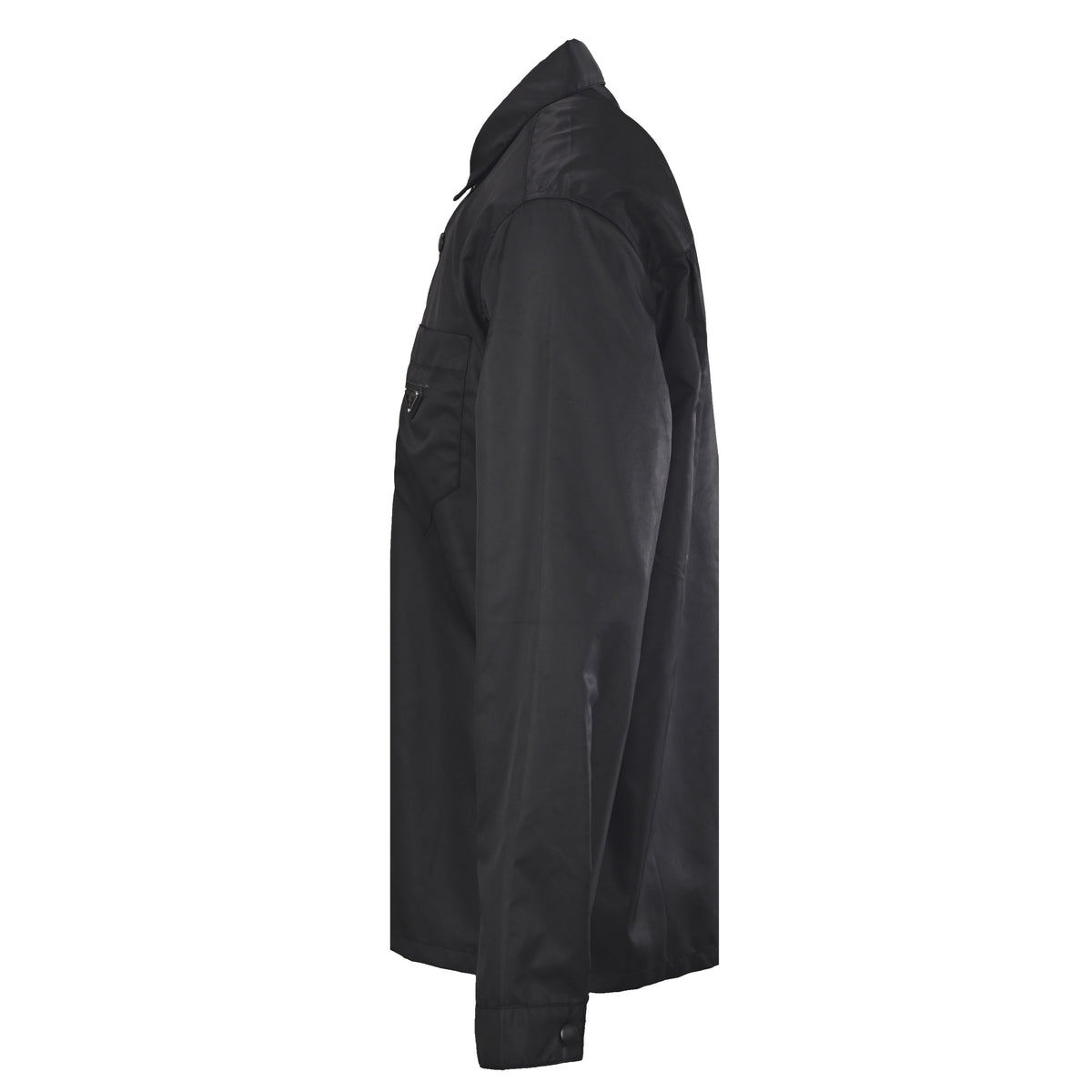 Prada Unisex Recycled Nylon Shirt Jacket with Triangle Logo Pocket
