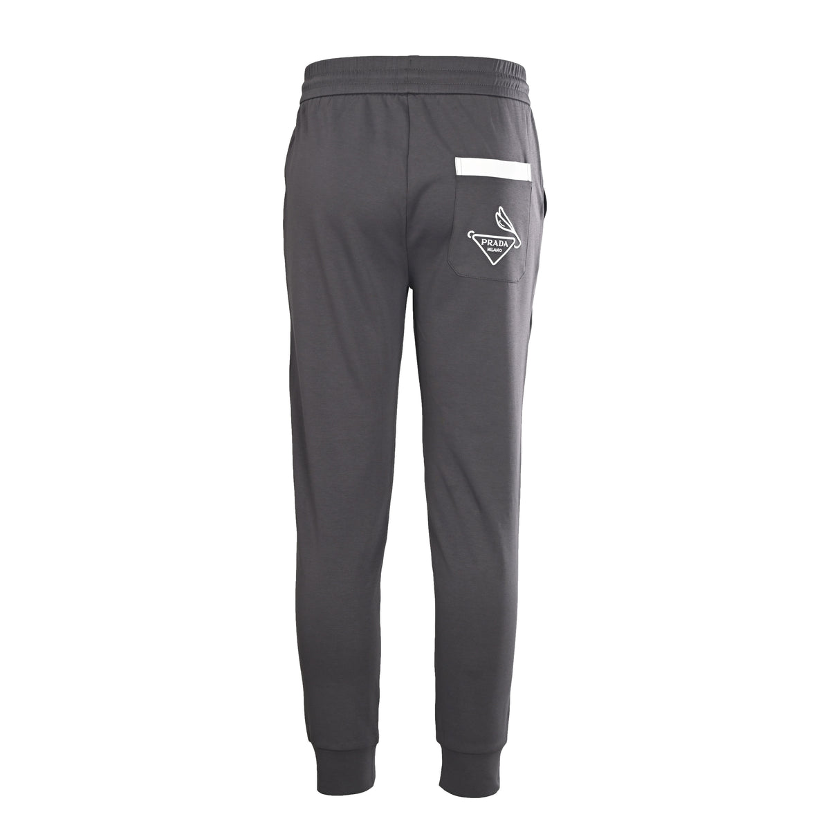 PRADA Triangle-Logo Tapered Joggers with Contrast Back Pocket