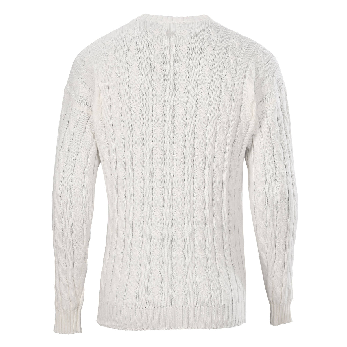 Prada Resort Logo Cable-Knit Crewneck Sweater