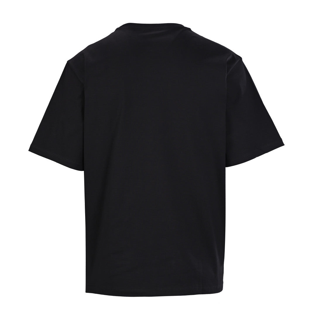 Prada Solid-Color Rubberized Lettering Print Short-Sleeve T-Shirt
