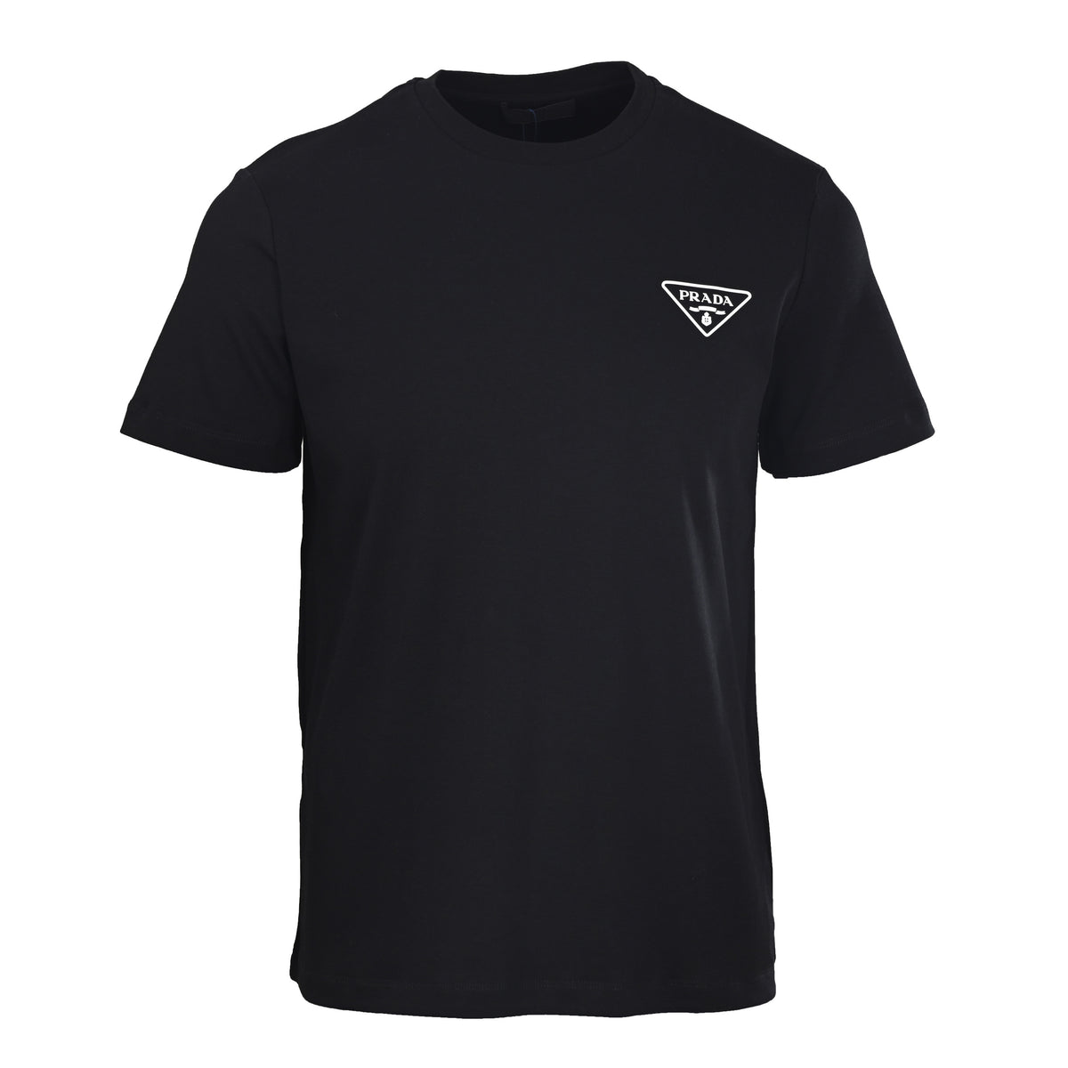 PRADA Triangle Logo Cotton Short-Sleeve T-Shirt