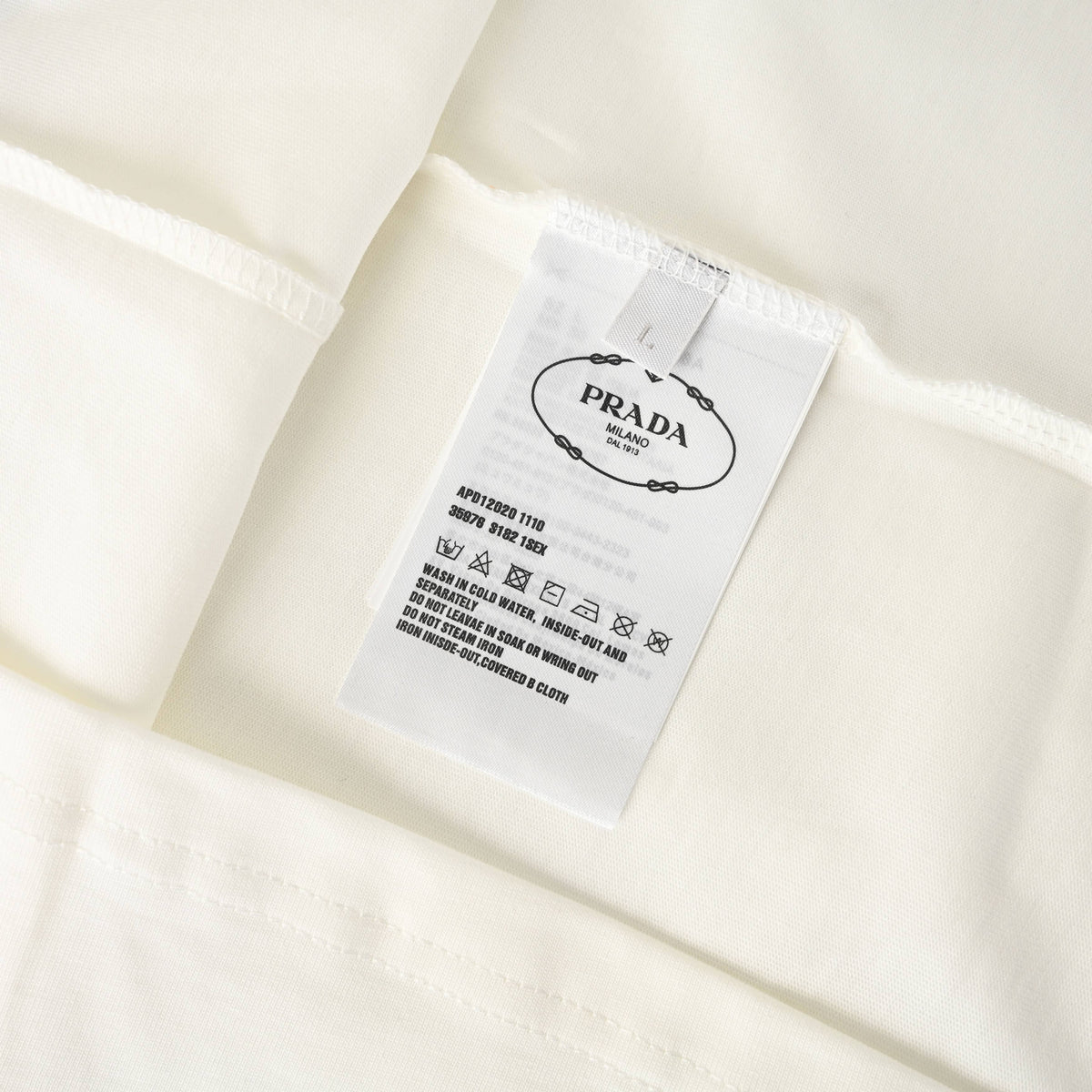 Prada Sorona-Blend Long Sleeve T-Shirt with Triangle Logo Zip Pocket