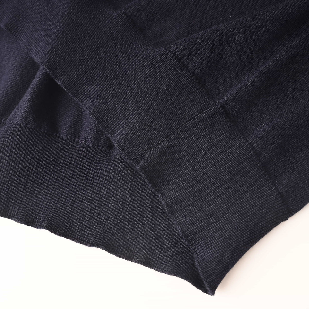 Prada Triangle Embroidery Wool Zip-Neck Short-Sleeve Polo Shirt
