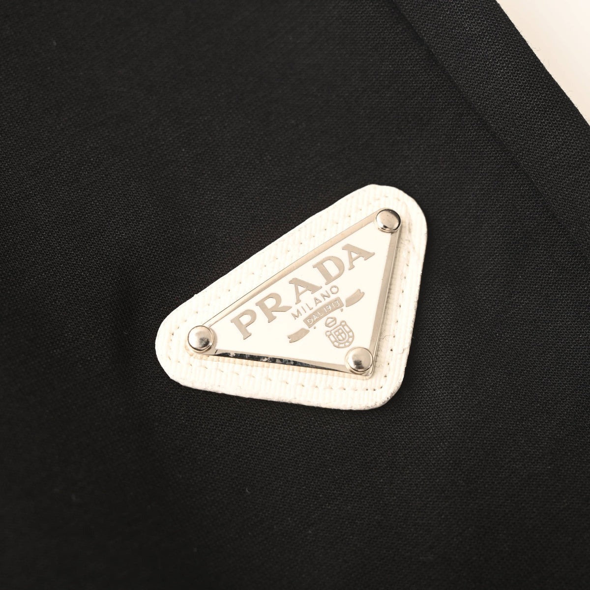 PRADA Black Triangle-Logo Joggers with Contrast Back Pocket