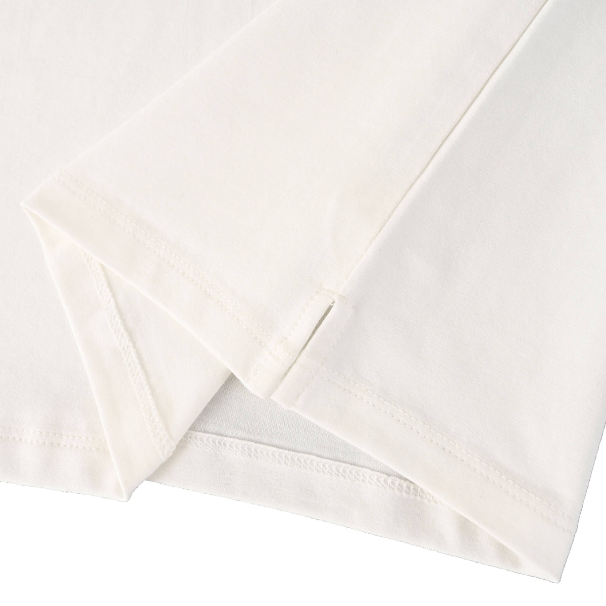 Prada Stretch Cotton Long Sleeve T-Shirt with Tonal Triangle Embroidery