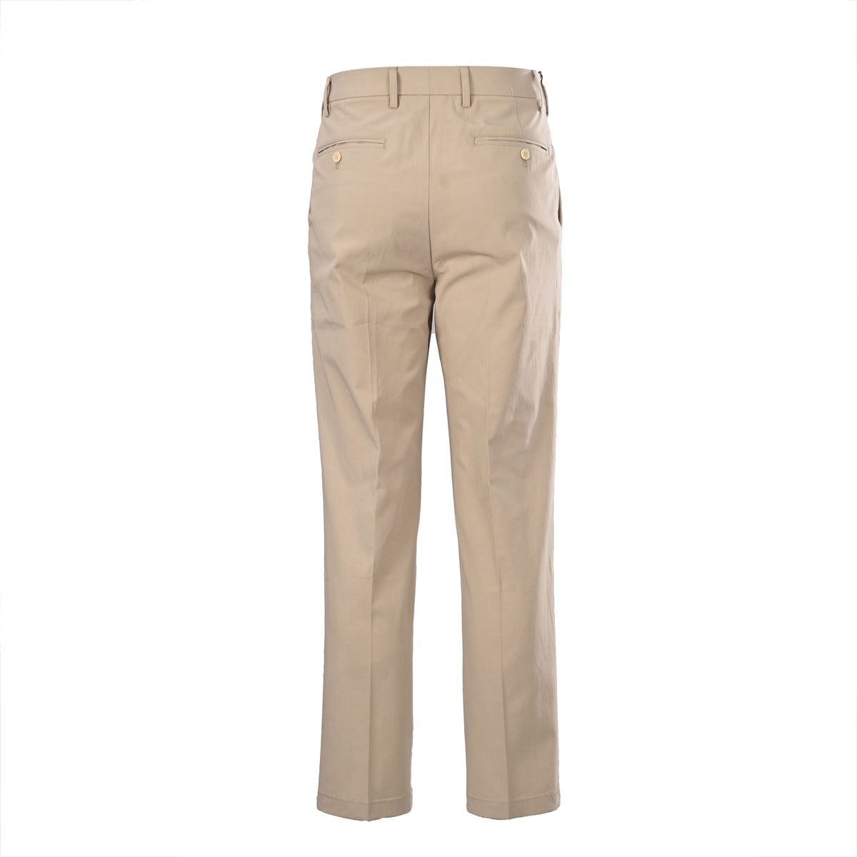 PRADA Beige Pleated Tailored Trousers with Triangle Keyring