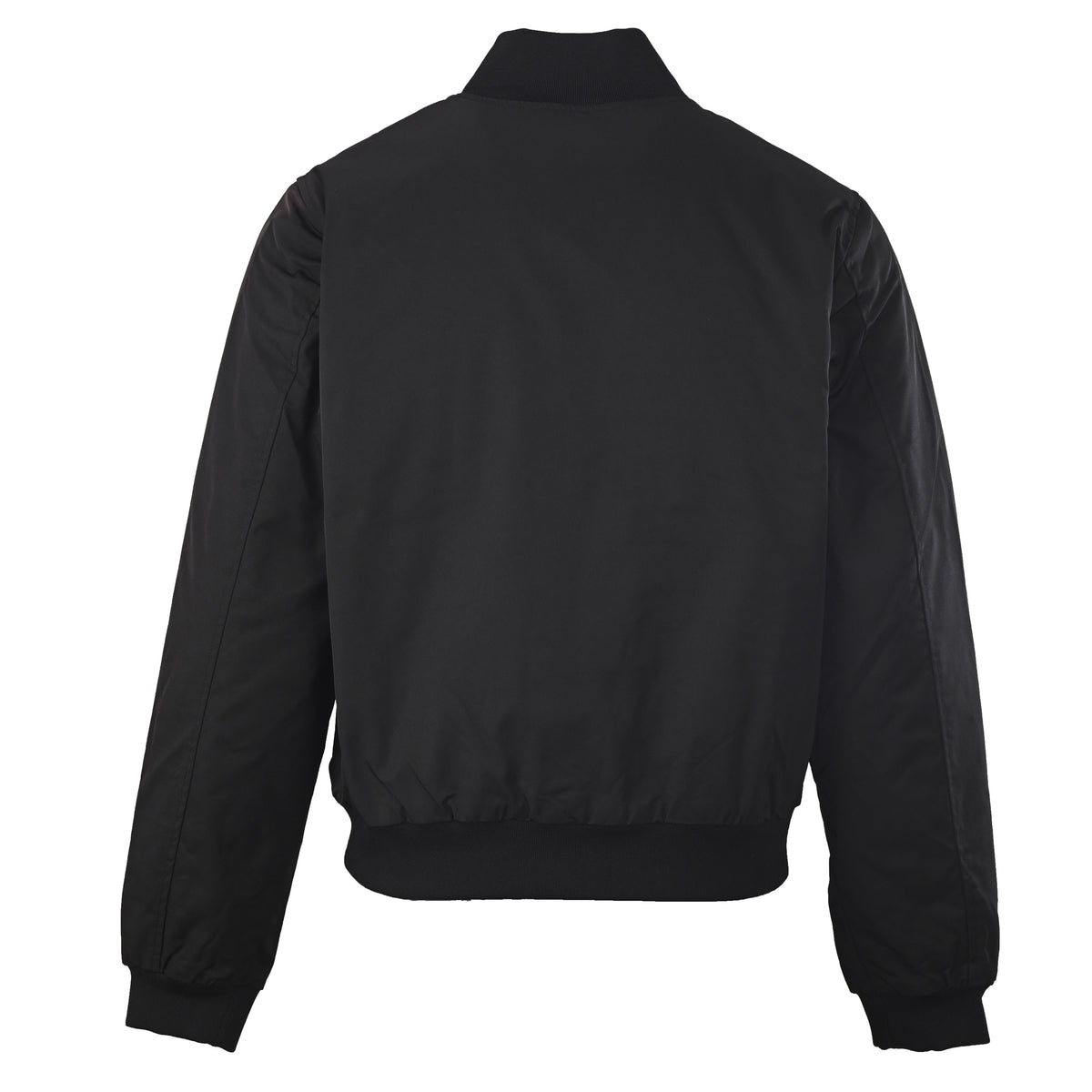 Prada Lightly Padded Wool Varsity Jacket with Metal Triangle Logo