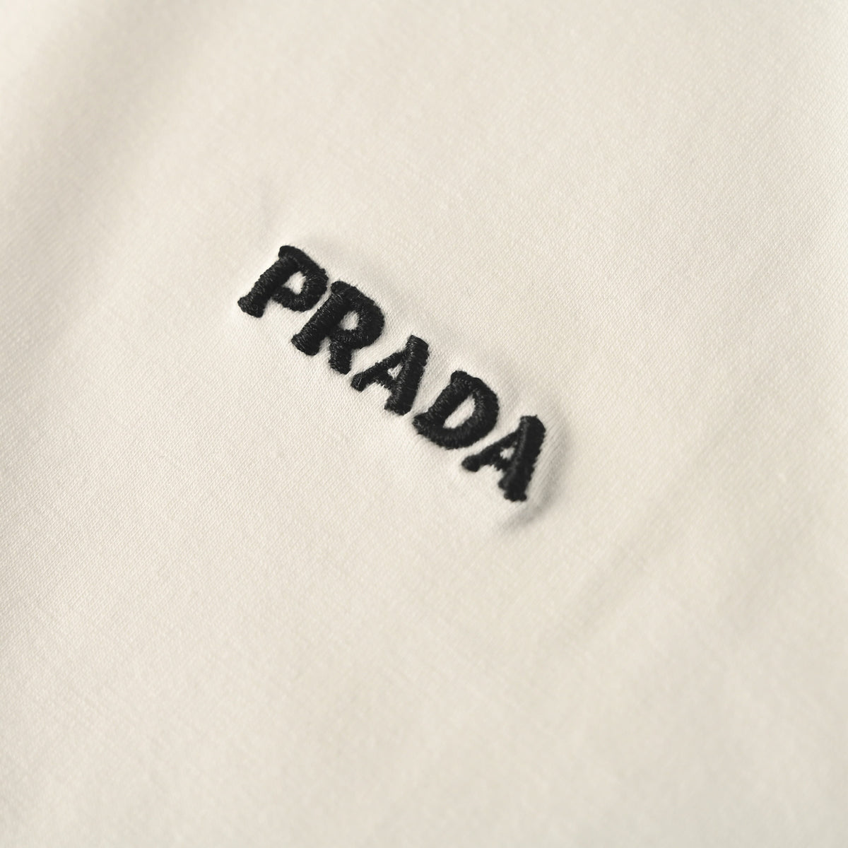Prada Small Embroidery Crewneck Short-Sleeve T-Shirt