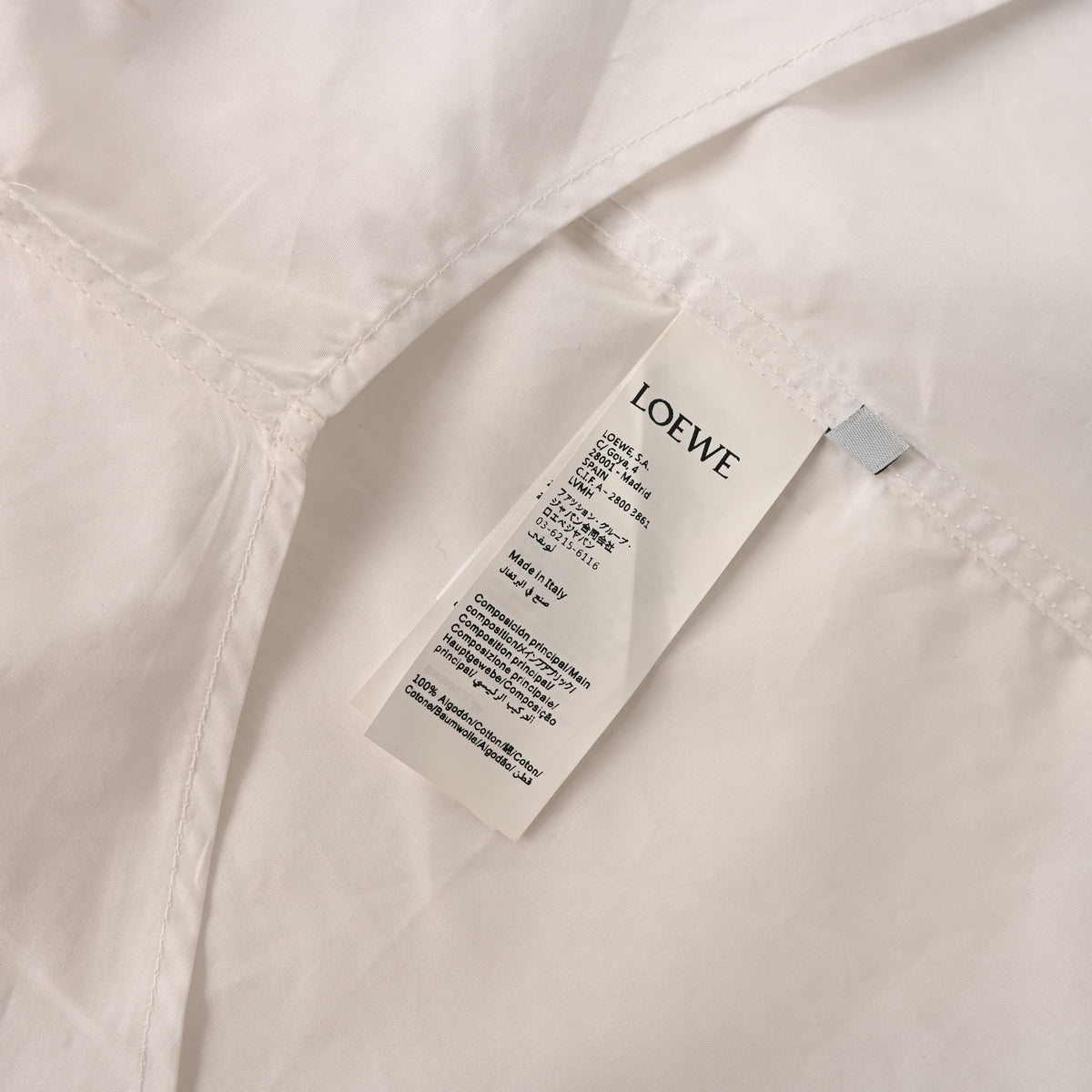 173_LOEWE罗意威 方形刺绣长袖衬衫