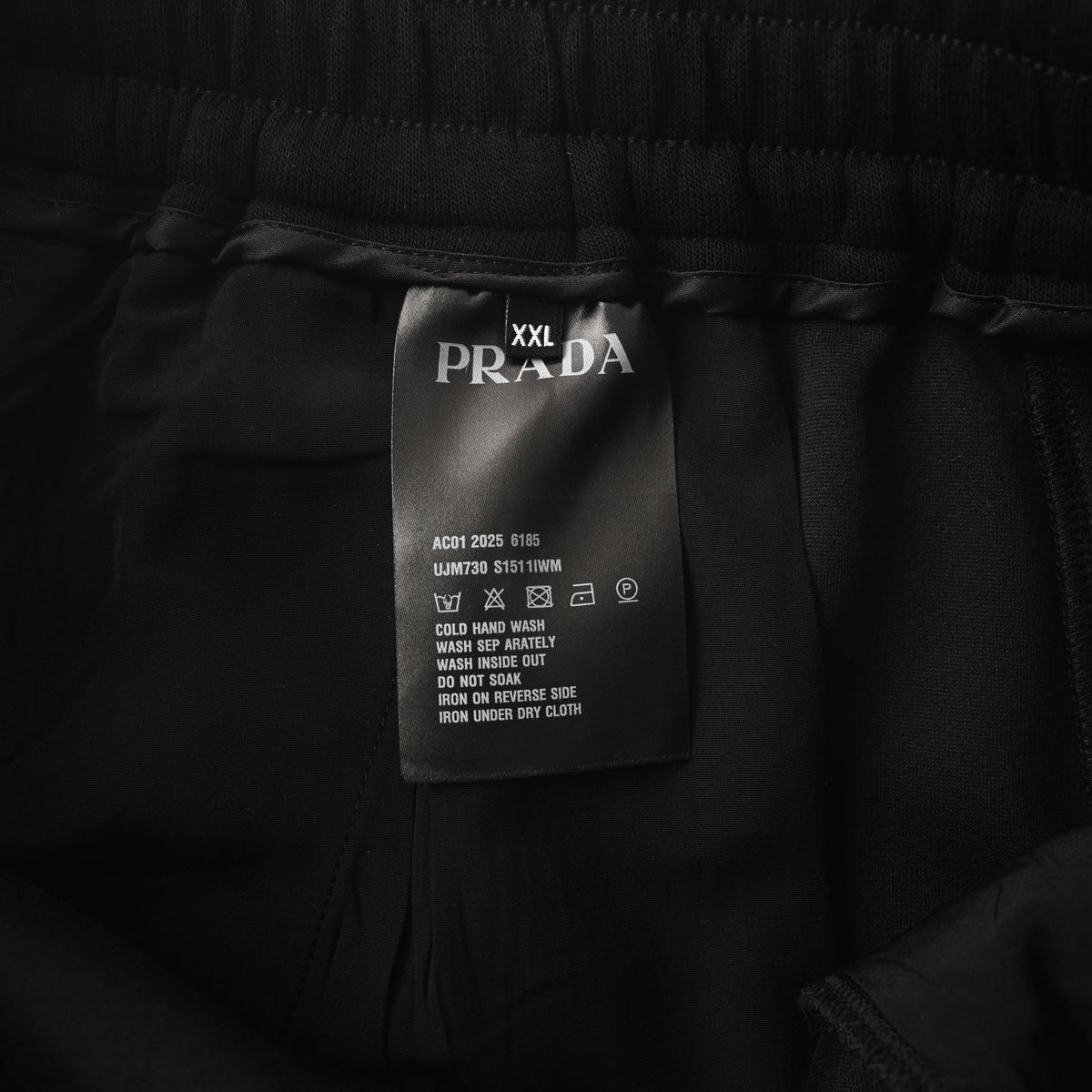 Prada Badge & Lettering Embroidered Shorts