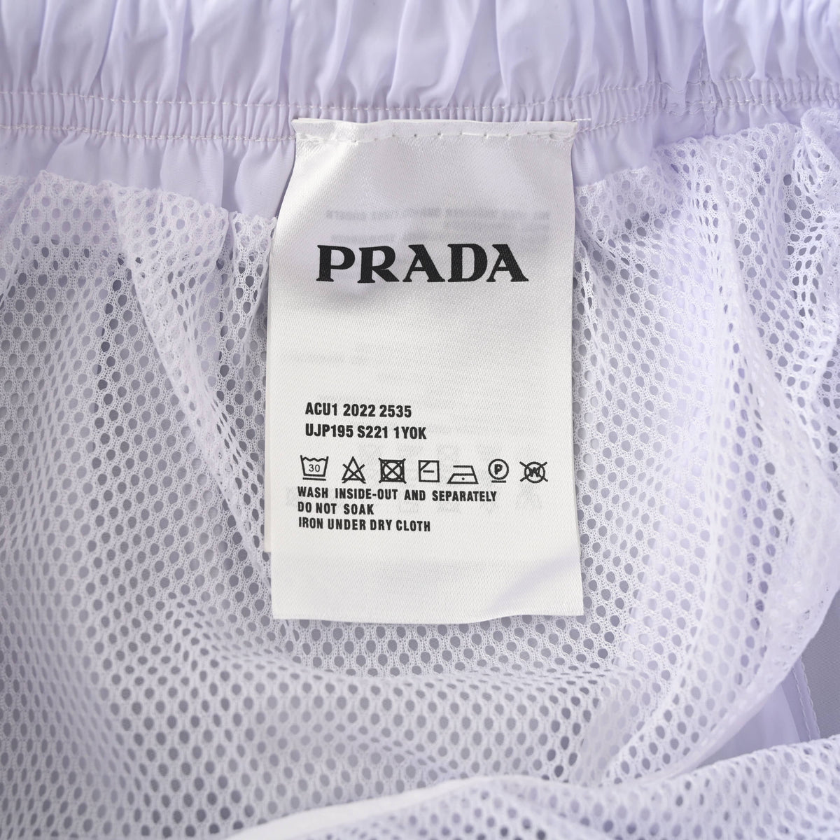Prada Waist Triangle Logo Beach Shorts