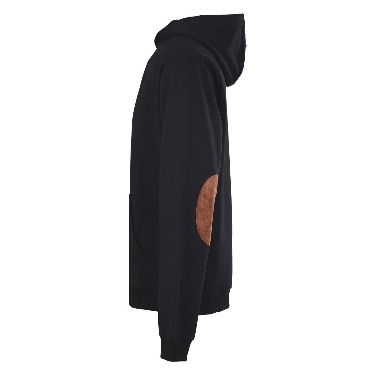 Prada Relaxed-Fit Raglan Hoodie with Brown Suede Elbow Patches