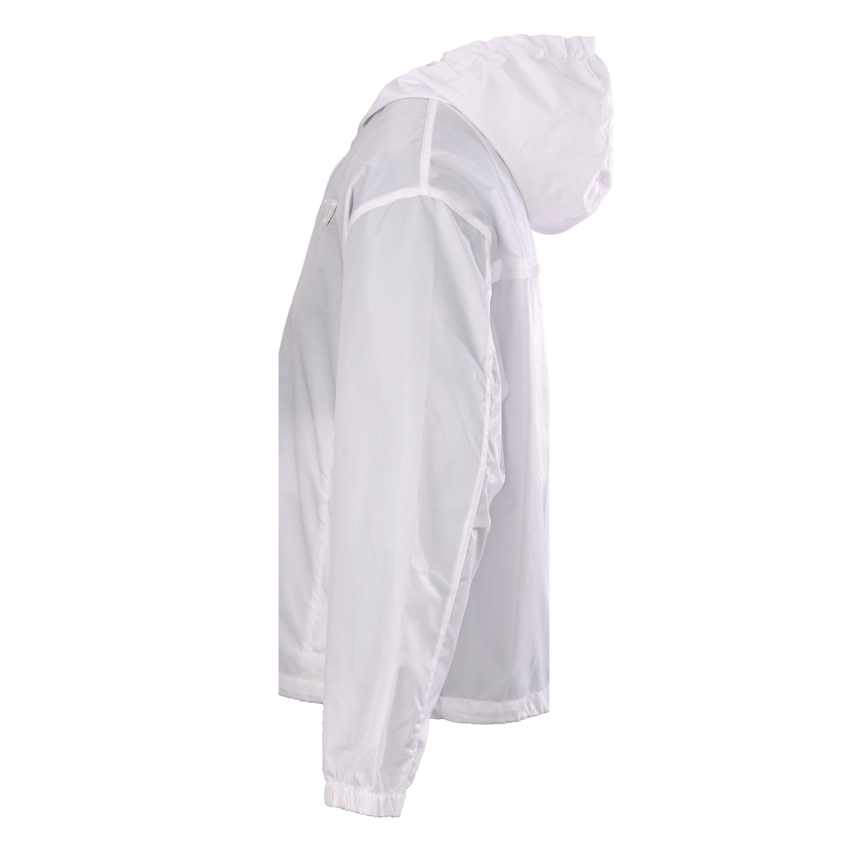 Prada Relaxed-Fit Recycled Nylon Hooded Jacket with White Triangle Logo