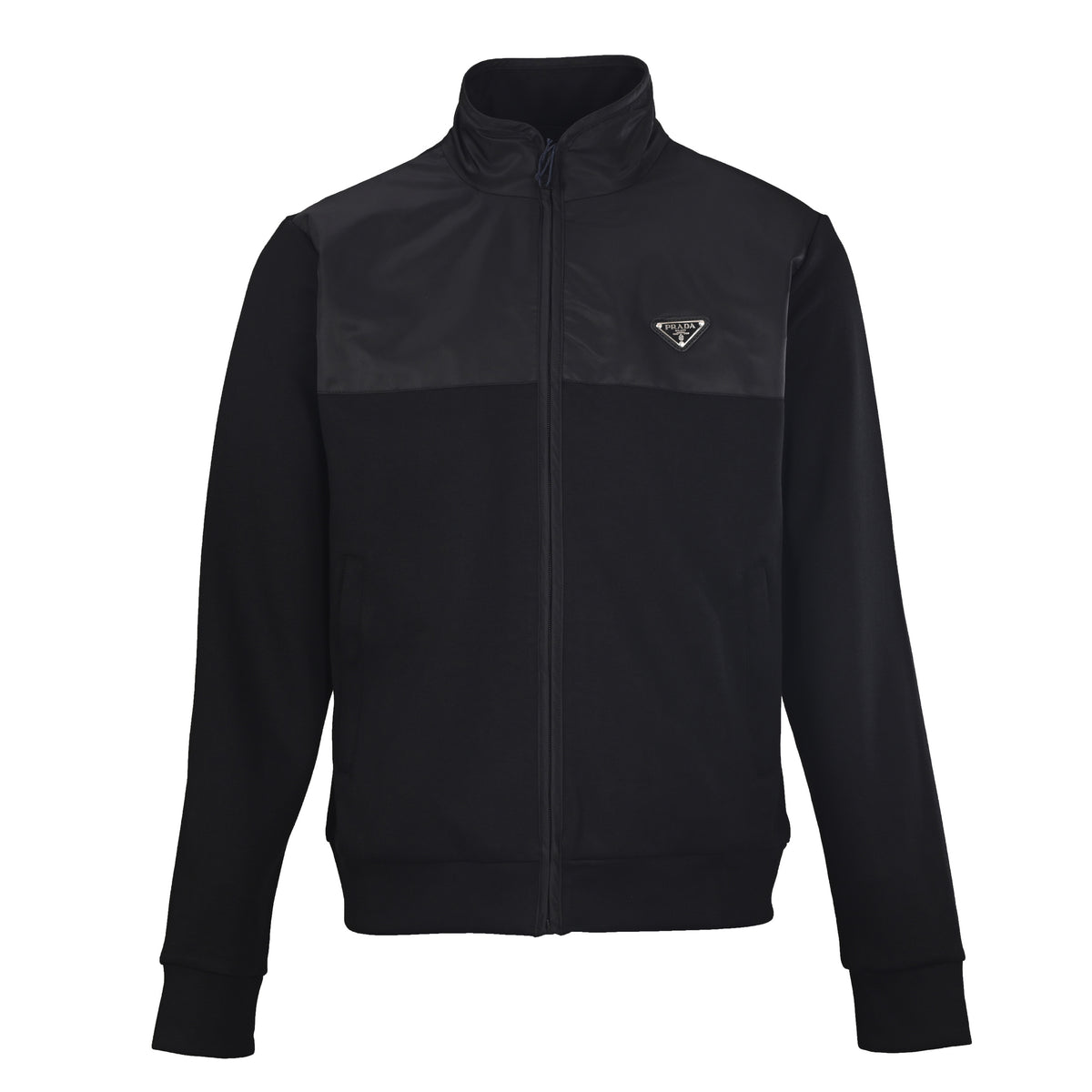 Prada Re-Nylon Paneled Zip-Up Jacket