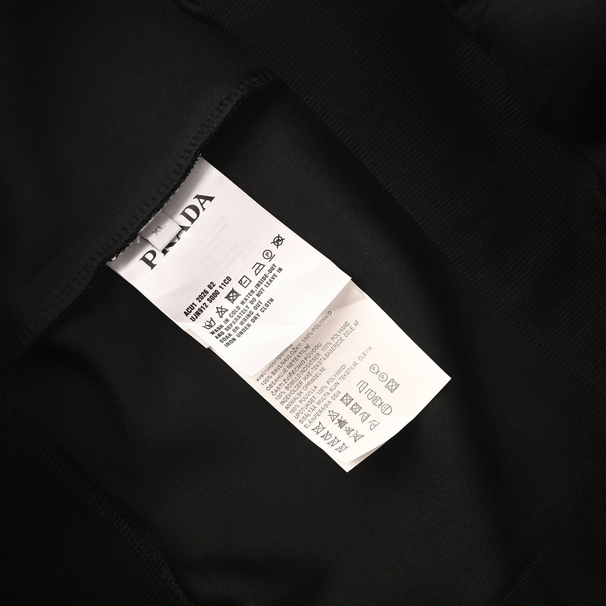 Prada Unisex Heavyweight Crewneck Sweatshirt with Logo Sleeve Pocket