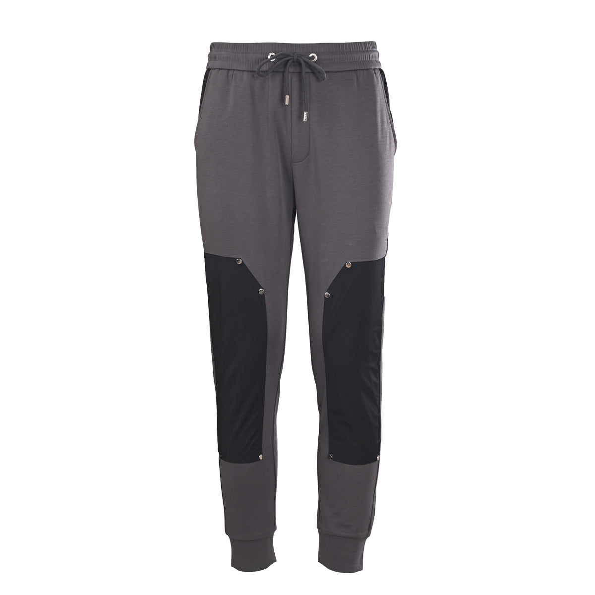 PRADA Contrast-Panel Tapered Joggers with Rivet Details