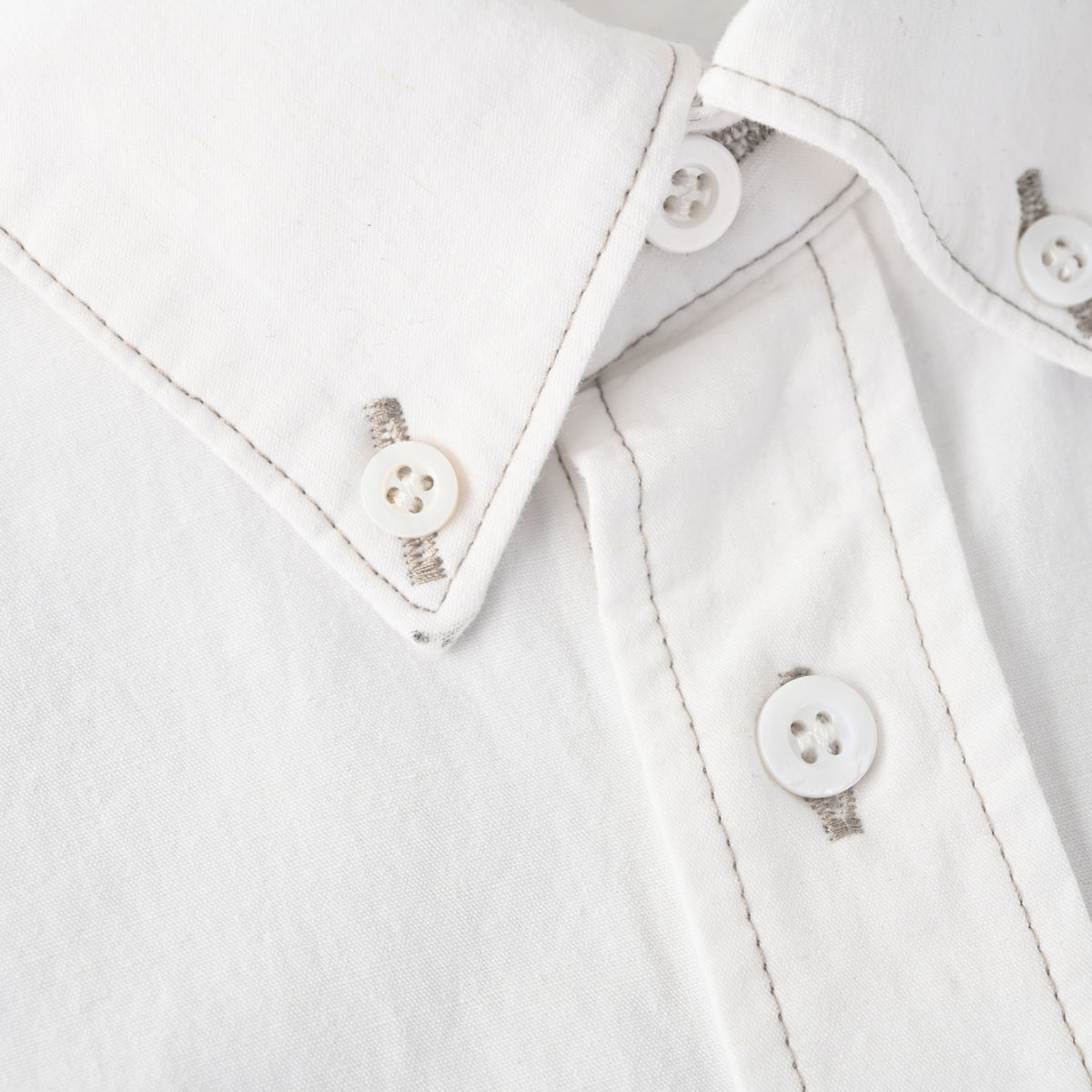 Prada Lettering Detail Chambray Long-Sleeve Shirt