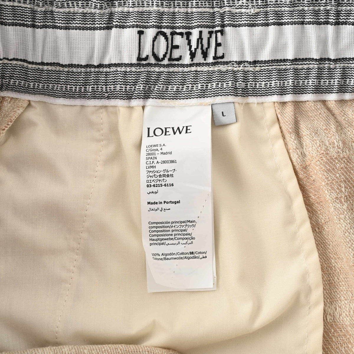 121_LOEWE罗意威 纹理绣单宁牛仔短裤