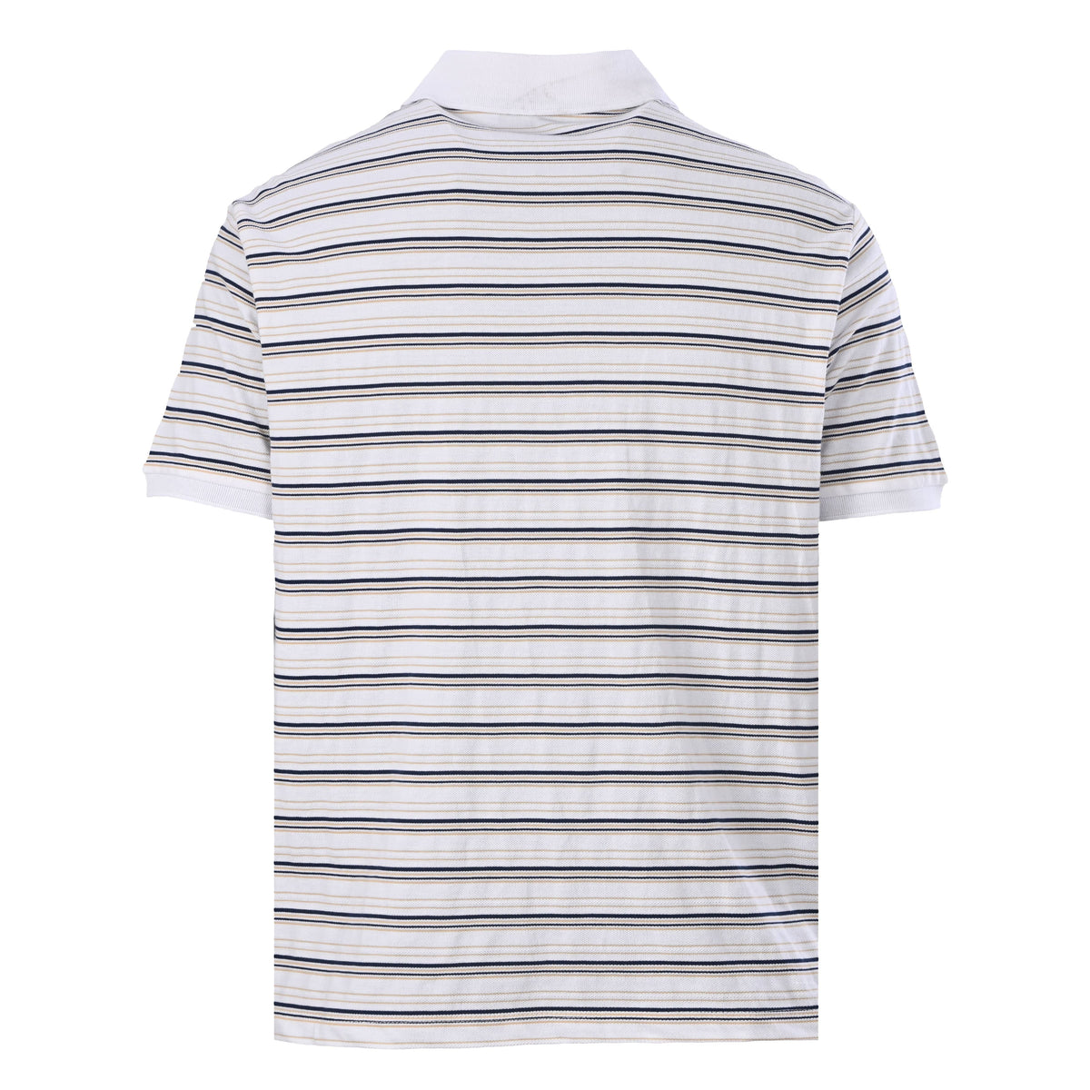 Prada Black & White Striped Cotton Pique Polo Shirt | Relaxed Fit