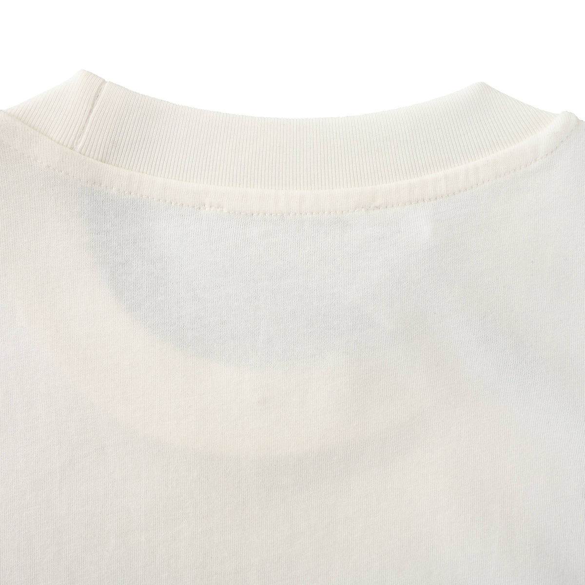Prada Unisex Short Sleeve T-Shirt with Gray Puff Print Lettering