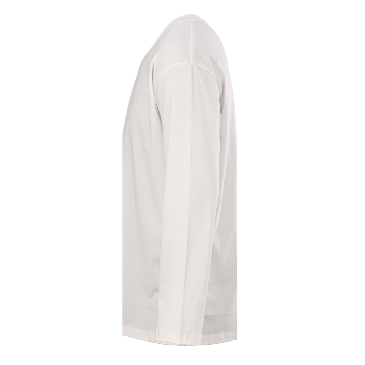 Prada Sorona-Blend Long Sleeve T-Shirt with Triangle Logo at Neckline