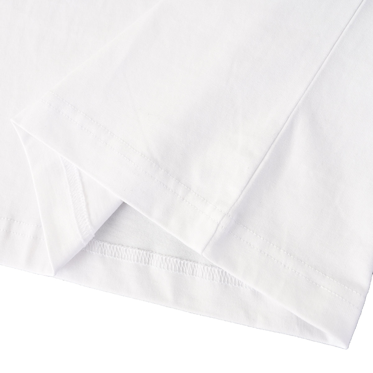 Prada Triangle Embroidery Long-Staple Cotton Long Sleeve T-Shirt