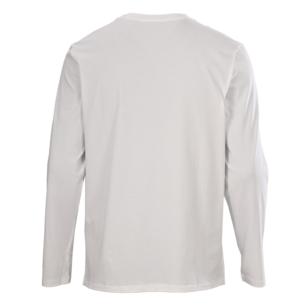 Prada Stretch Cotton Long Sleeve T-Shirt with Tonal Triangle Embroidery