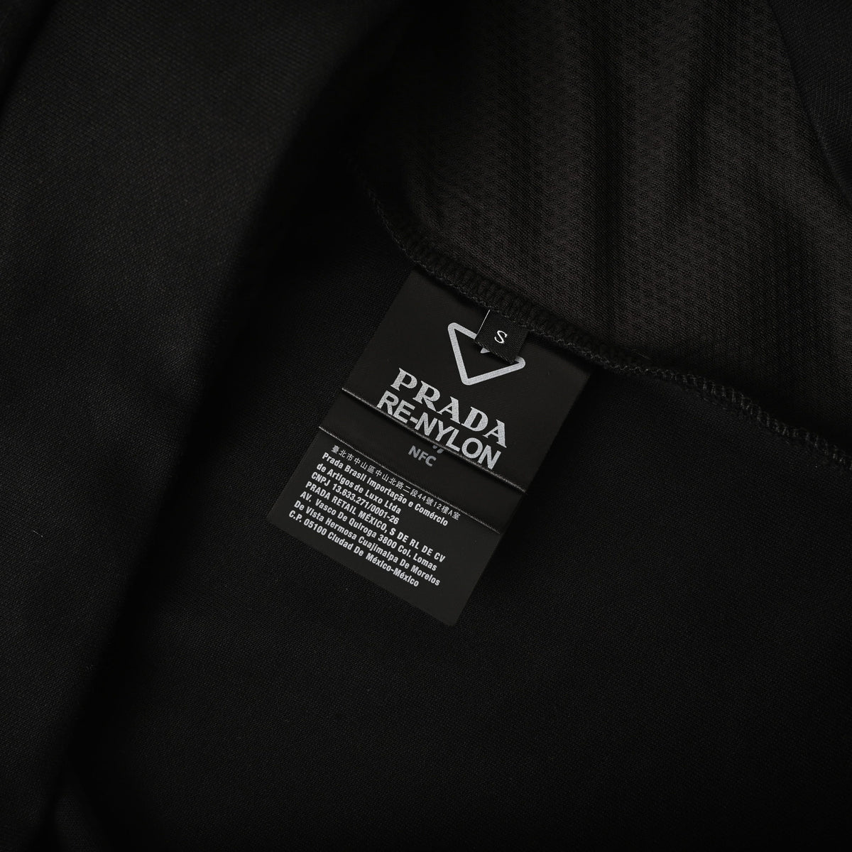 PRADA Unisex Half-Zip Nylon Panel Hoodie